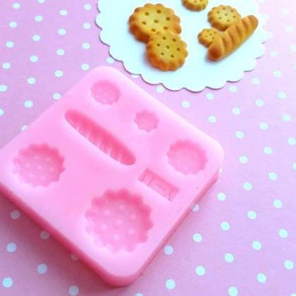 Cookies And Bread Silicone Mold, Cookie Polymer..