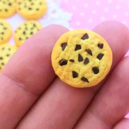 4 Chocolate Chip Cookies Cabochons, Decoden, Diy,..