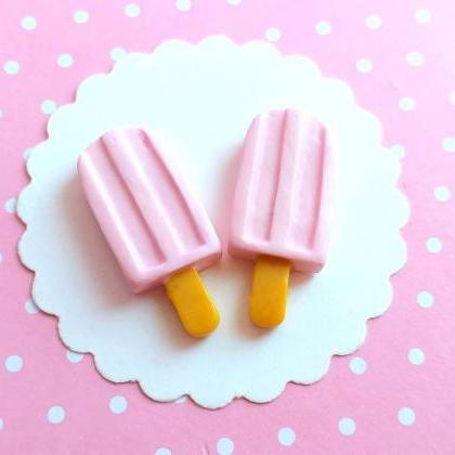 2 Popsicle Cabochons, Decoden, Diy, Fake Food..