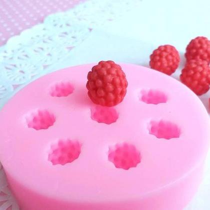 Raspberry Silicone Mold, Fruit Polymer Clay Mold,..
