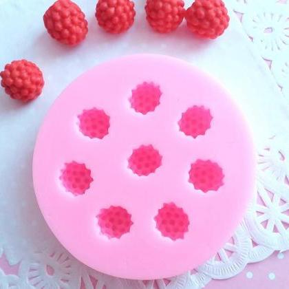 Raspberry Silicone Mold, Fruit Polymer Clay Mold,..