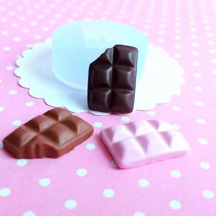 Mini Chocolate Bar Mold, Chocolate Polymer Clay..