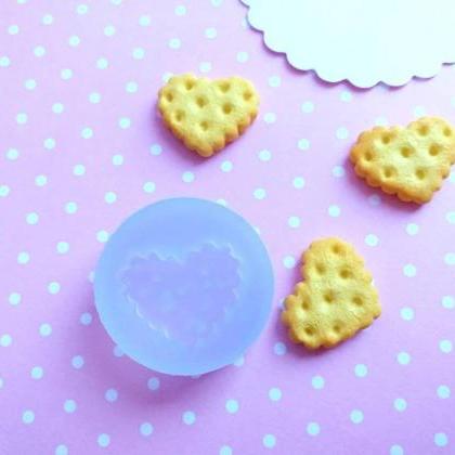 Heart Cookie Silicone Mold, Cookie Polymer Clay..