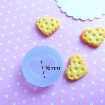 Heart Cookie Silicone Mold, Cookie Polymer Clay..