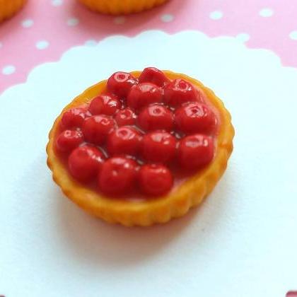 Dollhouse Miniature Cherry Tart, Fake Food,..