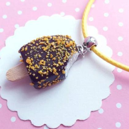 Popsicle Chocolate Necklace - Ice Cream Jewelry -..