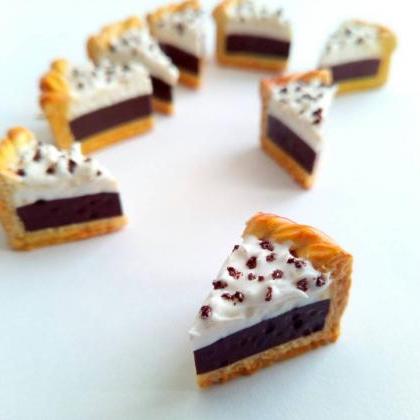 Chocolate Pie Charm - Miniature Food - Kawaii..