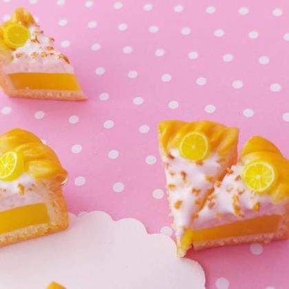Lemon Pie Charm - Miniature Food - Kawaii Charms -..