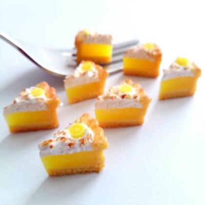 Lemon Pie Charm - Miniature Food - Kawaii Charms -..