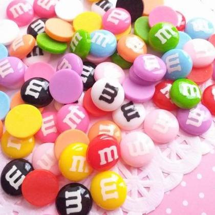 10 Chocolate Candies, Mixed Cabochons, Flatback,..