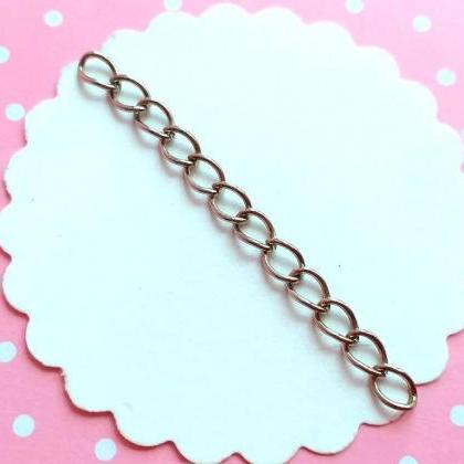 40 Chain Extension 50x3mm Silver Tone, Jewelry..