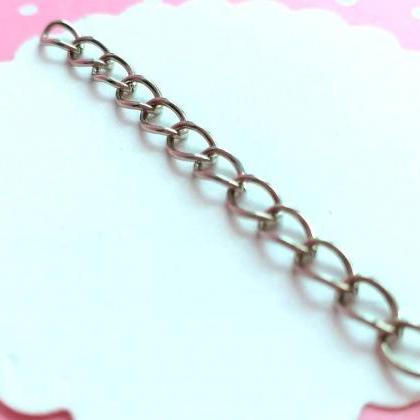 40 Chain Extension 50x3mm Silver Tone, Jewelry..