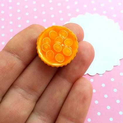 Dollhouse Miniature Orange Tart, Fake Food,..