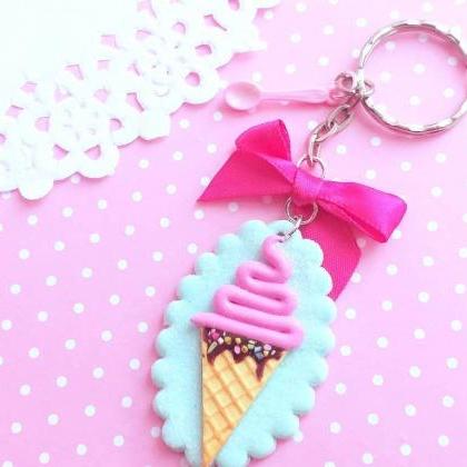 Ice Cream Keychain - Miniature Food - Food..