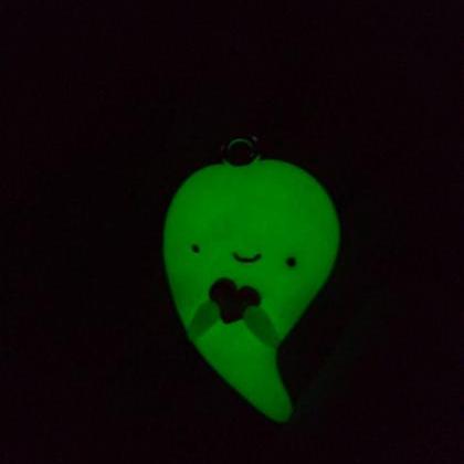 Kawaii Ghost Charm - Glow In The Dark - Kawaii..