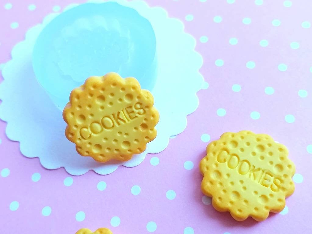 Cookie Silicone Mold, Cookie Polymer Clay Mold, Flexible Push Mold, Dollhouse Miniature Mold, Kawaii Decoden, Resin Mold, #12