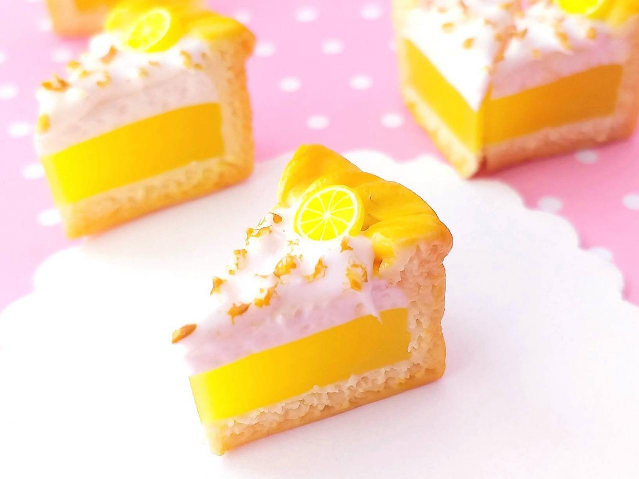 Lemon Pie Charm Miniature Food Kawaii Charms Polymer Clay Charms Food Jewelry Gift Neckl On Luulla (yes, they're so cute i had to. lemon pie charm miniature food kawaii charms polymer clay charms food jewelry gift necklace pendant food keychain